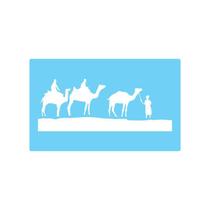 Stencil De Parede Tamako Deserto - 55 X 90Cm - Ref 433