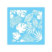 Stencil De Parede Tamako Floral - 55 X 55Cm - Ref 502