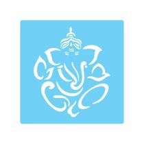 Stencil De Parede Tamako Ganesha - 55 X 55Cm - Ref 366