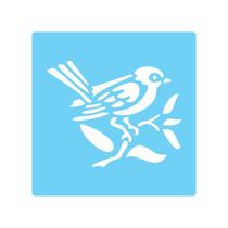 Stencil De Parede Tamako Pássaro 55x55cm PETG 0,3mm Stencil De Parede Tamako Pássaro 55x55cm PETG 0,3mm