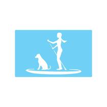 Stencil De Parede Tamako Stand Up Paddle - 55X90Cm - Ref 399