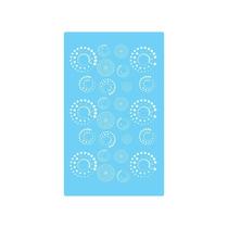 Stencil De Parede Tamako Textura Círculos 55X90Cm - Ref 590