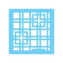 Stencil De Parede Tamako Textura Quadrados 55X55Cm Ref 248