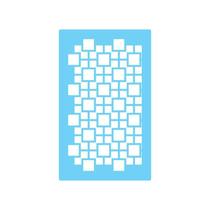 Stencil De Parede Tamako Textura Quadrados 55X90Cm Ref 249