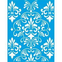 Stencil de Parede Wall Litoarte 32 x 42,2 cm - STW-008 Arabescos
