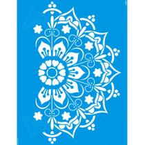 Stencil de Parede Wall Litoarte 32 x 42,2 cm - STW-035 Sobreposição Mandala