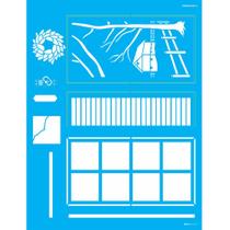 Stencil de Parede Wall Opa 32 X 42 Cm - Janela - 3227