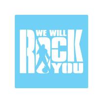 Stencil De Parede We Will Rock You - 55 X 55Cm - Ref 650