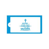 Stencil de páscoa porque ele vive 34,5x16,5cm - blue star Stencil de páscoa porque ele vive 34,5x16,5cm - blue star