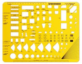 Stencil de Plástico para Arquitetura, Cozinha e Banheiro, Formas e Símbolos, 24,7 cm x 20,3 cm - Traceease Stencil de Plástico para Arquitetura, Cozinha e Banheiro, Formas e Símbolos, 24,7 cm x 20,3 cm - Traceease