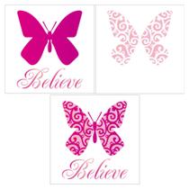 Stencil Dp. 14X14 1370 Borboleta Believe