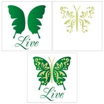 Stencil Dp. 14x14 1372 Borboleta Live