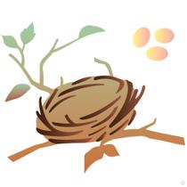 Stencil Dp. 14x14 1747 Ninho Passarinho