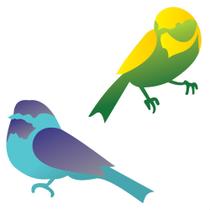 Stencil Dp. 14x14 1748 Passaros Stencil Dp. 14x14 1748 Passaros