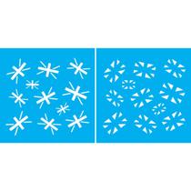 Stencil Duplo De Acetato Para Pintura 14x14 cm OPA - 1169 - Micro Inglaterra