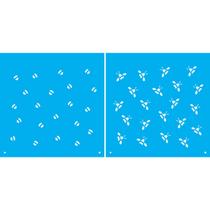 Stencil Duplo De Acetato Para Pintura 14x14 cm OPA - 1170 - Micro Abelhas
