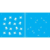 Stencil Duplo De Acetato Para Pintura 14x14 cm OPA - 1171 - Micro Caveiras