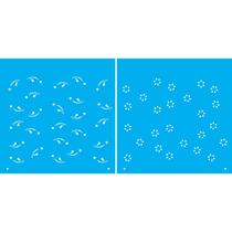 Stencil Duplo De Acetato Para Pintura 14x14 cm OPA - 1173 - Micro Florzinhas