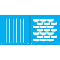 Stencil Duplo De Acetato Para Pintura 14x14 cm OPA - 1745 - Cestaria Gd