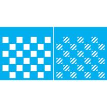 Stencil Duplo De Acetato Para Pintura 14x14 cm OPA - 2028 - Xadrez Stencil Duplo De Acetato Para Pintura 14x14 cm OPA - 2028 - Xadrez
