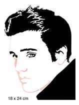 Stencil Elvis Presley 20x25 - Litoarte