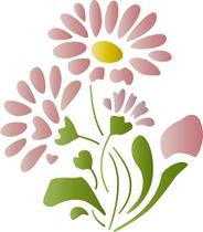 Stencil Especial Flores 10X10 STX-095 - Litoarte
