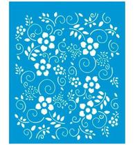 Stencil Especial Pintura Flores 21,1x17,2 Stm-021 - Litoarte