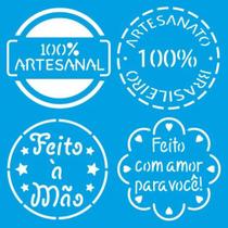 Stencil Especial Pintura Selos 10x10 Stx-413 - Litoarte Stencil Especial Pintura Selos 10x10 Stx-413 - Litoarte