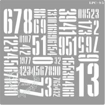 Stencil Estampa Números - 16x16cm - Ref. 95