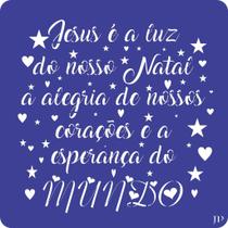 Stencil Frase Jesus é a Luz do nosso Natal... - Jeito Próprio Artesanato