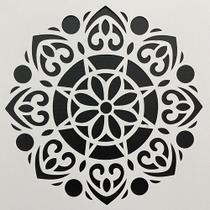 Stencil Gabarito Mandala Circular Revestimento De Parede 3d - LuJP Decorações