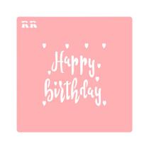Stêncil Happy Birthday 2 - Ref. 4102 - 1 unidade - RR Oliveira - Rizzo Stêncil Happy Birthday 2 - Ref. 4102 - 1 unidade - RR Oliveira - Rizzo