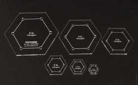 Stencil Hexagonal Geométrico Traceease 6 Pcs 2,5/5/7,5/10/12,5 cm, 3 mm de Espessura - Traceease Stencil Hexagonal Geométrico Traceease 6 Pcs 2,5/5/7,5/10/12,5 cm, 3 mm de Espessura - Traceease