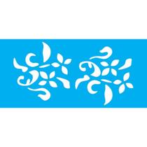 Stencil Jóia 7 x 15 cm - JX-520 Folhas Stencil Jóia 7 x 15 cm - JX-520 Folhas