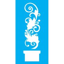 Stencil Jóia 7 x 15 cm - JX-579 Vaso com Arabesco Stencil Jóia 7 x 15 cm - JX-579 Vaso com Arabesco