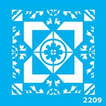 Stencil Jóia Azulejo QAZ - 15 x 15cm