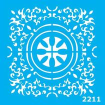 Stencil Jóia Azulejo QAZ - 15 x 15cm Stencil Jóia Azulejo QAZ - 15 x 15cm
