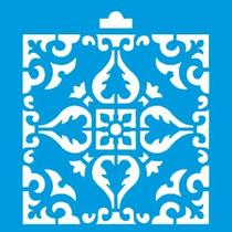 Stencil Litoarte 10 x 10 cm - ST-X-002 Azulejo
