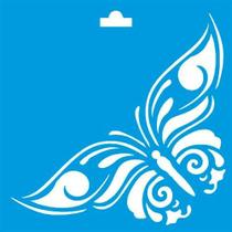 Stencil Litoarte 10 x 10 cm - ST-X-047 Borboleta