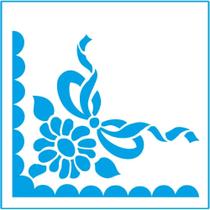 Stencil Litoarte 10 x 10 cm - ST-X-050 Laço Grande