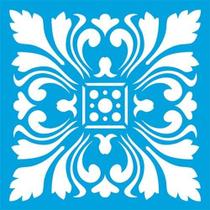 Stencil Litoarte 10 x 10 cm - ST-X-314 Azulejo