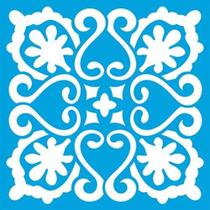 Stencil Litoarte 10 x 10 cm - ST-X-315 Azulejo