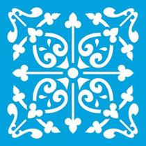 Stencil Litoarte 10 x 10 cm - ST-X-317 Azulejo