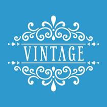 Stencil Litoarte 10 x 10 cm - ST-X-329 Selo Vintage