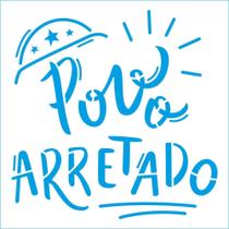 Stencil Litoarte 10 x 10 cm - ST-X- 421 Povo Arretado