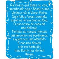 Stencil Litoarte 17 x 21 cm - STM-657 Pai Nosso No Pergaminho
