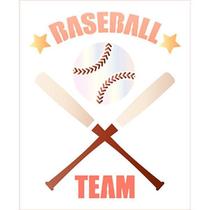 Stencil Litoarte 17 x 21 cm - STM-687 Emblema Basebol