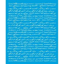 Stencil Litoarte 17 x 21 cm - STME-002 Texto Manuscrito