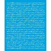 Stencil Litoarte 17 x 21 cm - STME-002 Texto Manuscrito