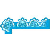 Stencil Litoarte 17 x 42 cm - STG-080 Renda Guipir Canto